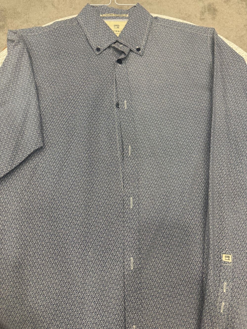 Scotch & Soda Blue Microprint Dress Shirt